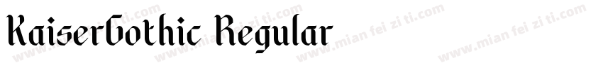 KaiserGothic Regular字体转换